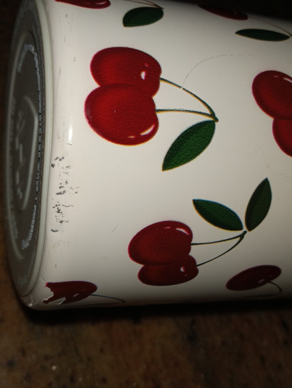HydroJug White Tumbler with Red Cherry Pattern Traveler 40oz No Lid - Picture 7 of 8